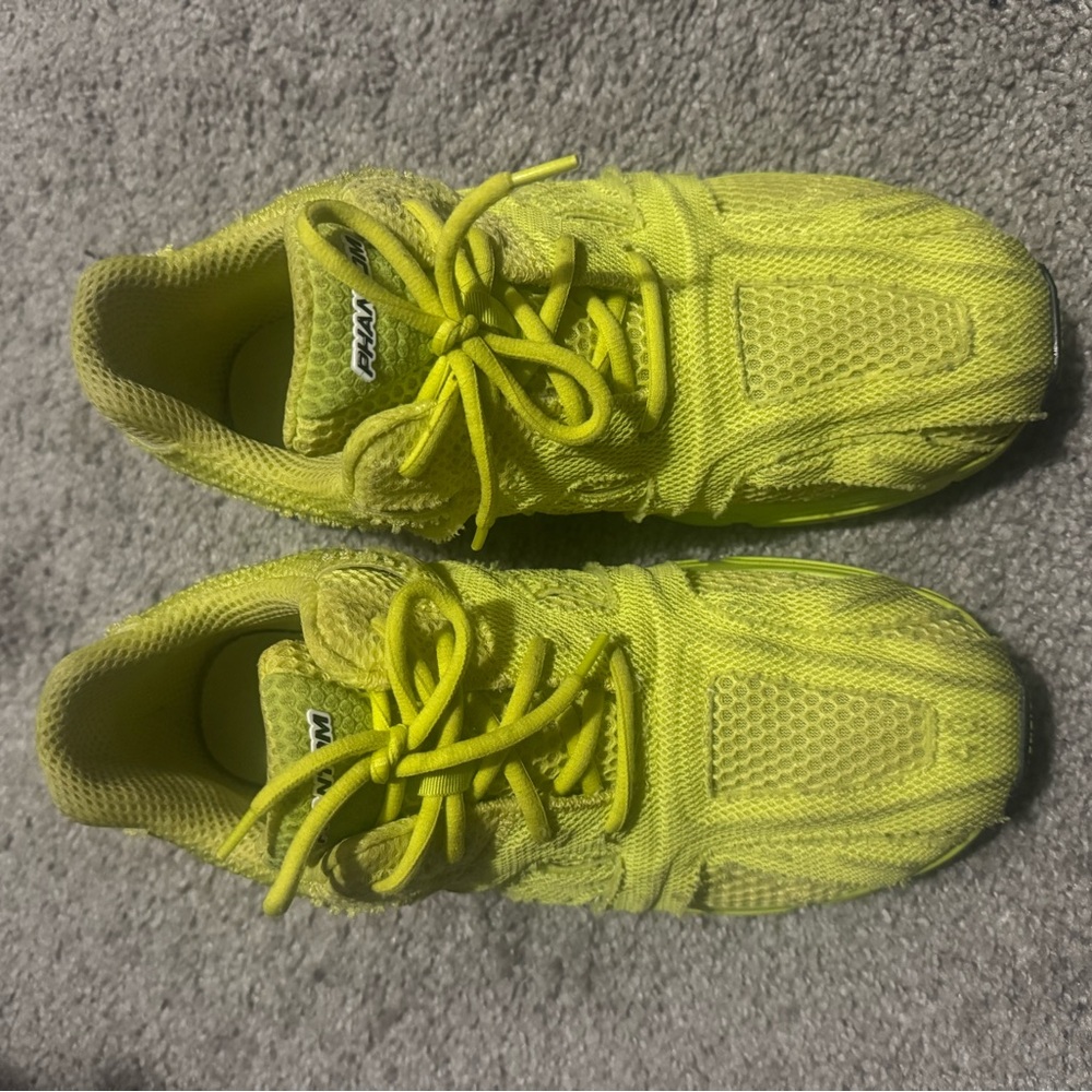 Balenciaga Yellow Sneakers with Knit Upper and Streamlined Design